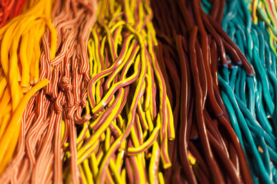 Close up of colorful candies