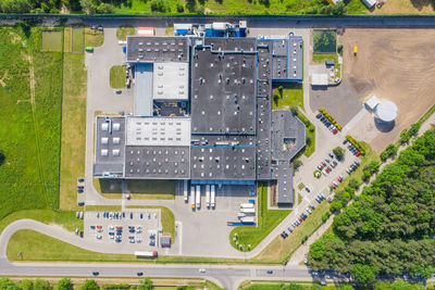 High angle view of cityscape