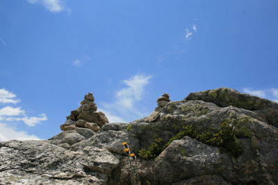 Rock formations against sky