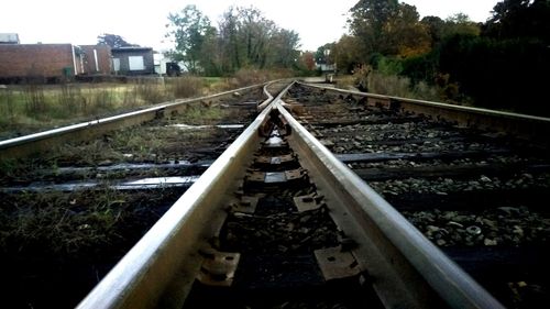 Railroad track on railroad track