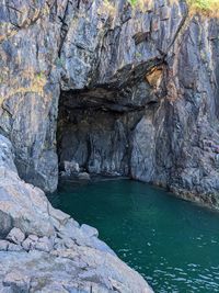 Rock formations by sea