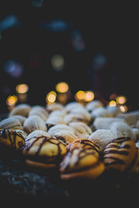 Close-up of cupcakes on table