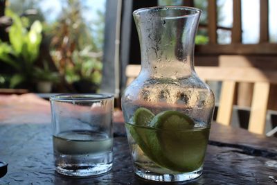 Close-up of drink on table