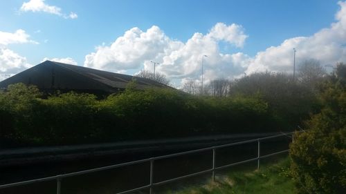 Built structure against cloudy sky