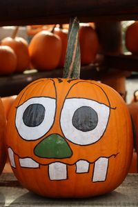 Close-up of pumpkin at home