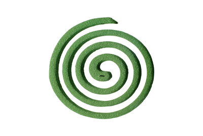 Directly above shot of green beans against white background