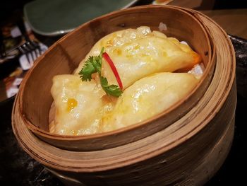 Close-up of served food