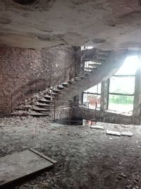 Interior of abandoned building