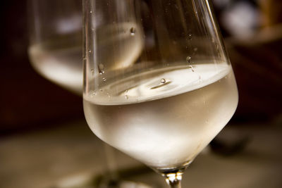 Close-up of wine glass