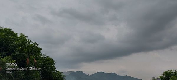 Storm clouds over mountains