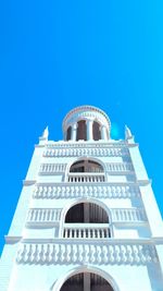 Low angle view of cathedral against blue sky