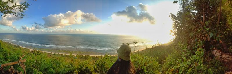 Panoramic view of sea against sky