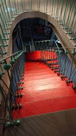 High angle view of staircase