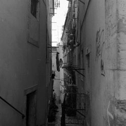 Narrow alley amidst buildings