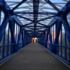 View of empty footbridge