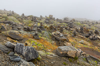 Noth norway summer mountain cloudy tundra scene