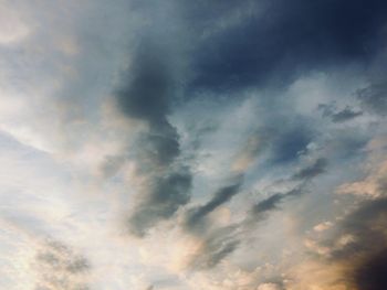 Low angle view of dramatic sky