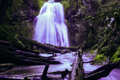 Panoramic view of waterfall