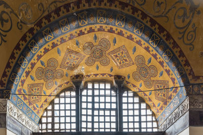 Low angle view of ceiling of building