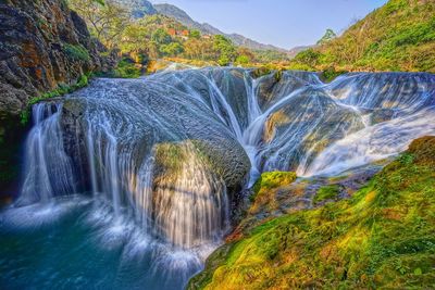 River flowing through rocks