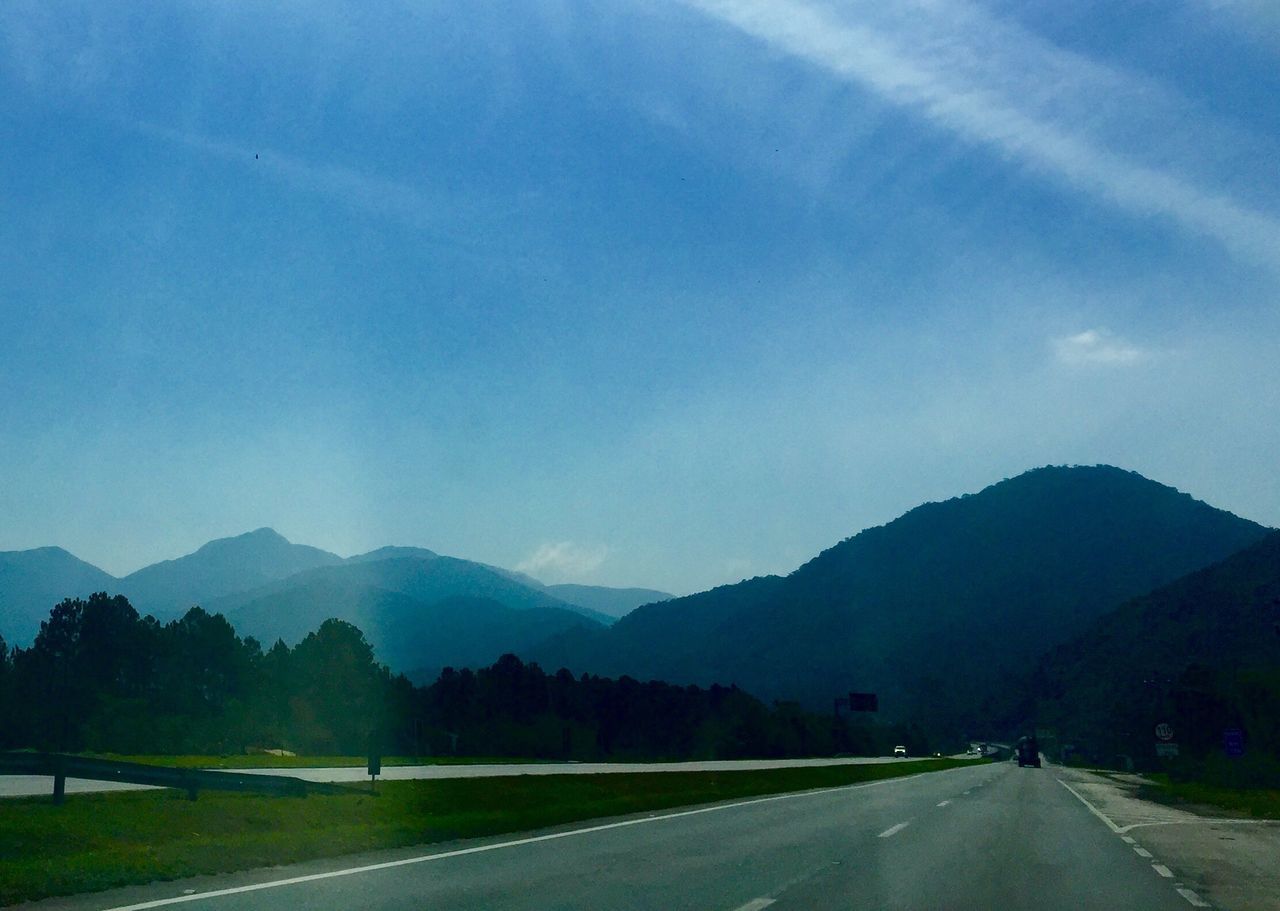 ROAD AMIDST LANDSCAPE AGAINST SKY