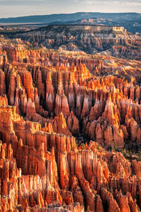 High angle view of rock formations