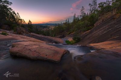 View of landscape at sunset