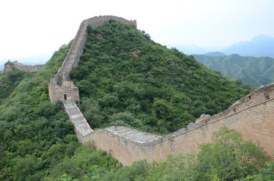 Great wall of china on mountains at jinshanling