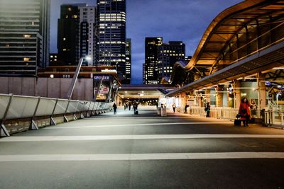 City street at dusk