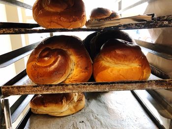 Close-up of burger on table at store