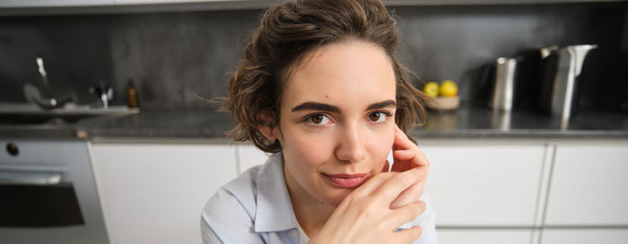 Close-up of young woman