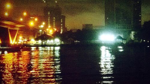 Illuminated street light at night