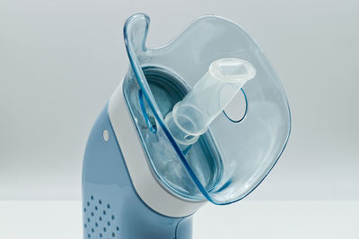 Portable compressor nebulizer with inhaler tool. medical equipment for inhalation therapy