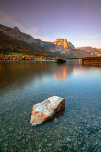 Long exposure of an alp lake