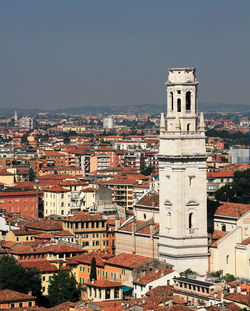 High angle shot of cityscape