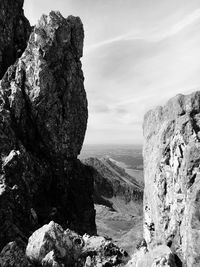 Crib goch at snowdonia national park against sky