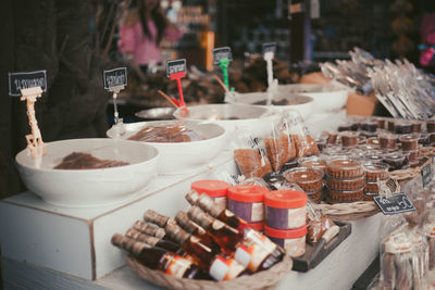 Close-up of food at market stall