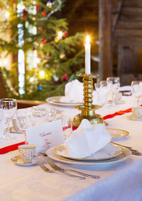 Christmas table setting