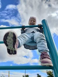 Child playing on playground