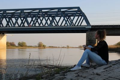 Woman enjoys the peace and quiet 