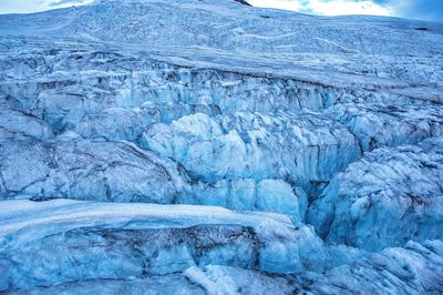 Scenic view of frozen landscape