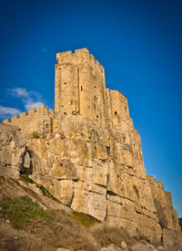 Federiciano castle, built on a rocky outcrop overlooking the calabrian jonian sea.