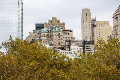 Low angle view of buildings against sky