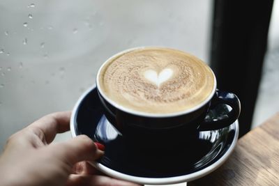 Coffee cup on table