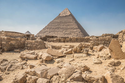 Ancient temple against sky