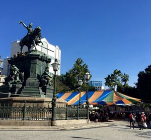 Built structure against clear blue sky