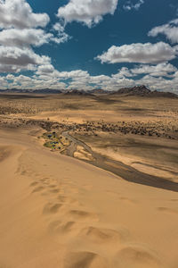 Scenic view of desert against sky