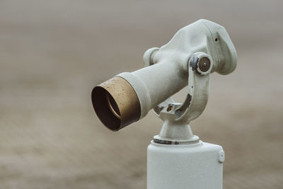 Close-up of coin-operated binoculars