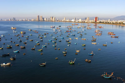 High angle view of beach