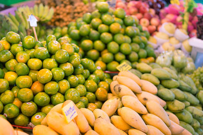 Fruits for sale at market stall